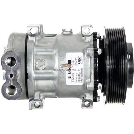 Truckair A/C Compressor - Sanden Shd-Cascadia 125 Models 2010-2011 Dd15 W/Fused Clutch 03-0618
